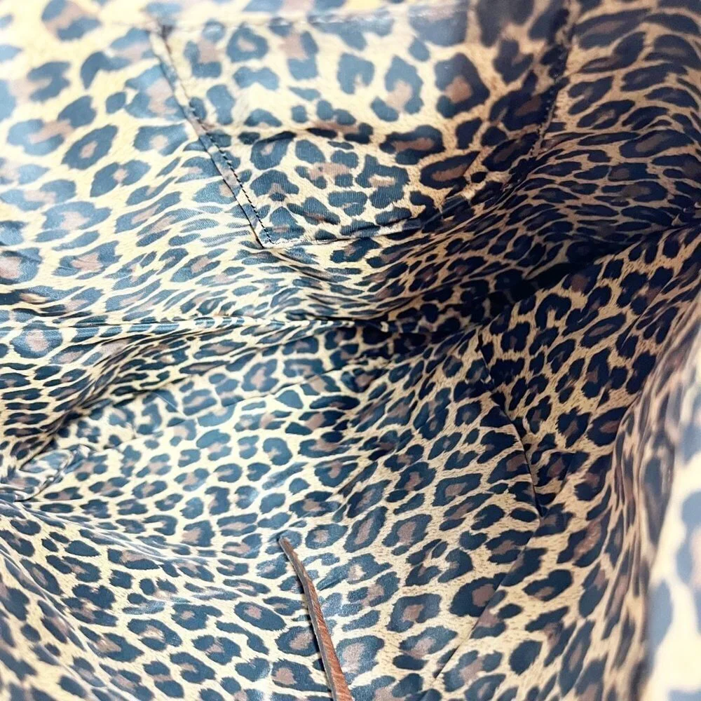 ✅ DIMONI REPTILE EMBOSSED LEATHER HOBO‎ BAG WITH CHEETAH LINING